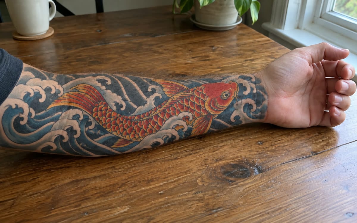 Nové tetování na paži vytvořené v Tattoonic