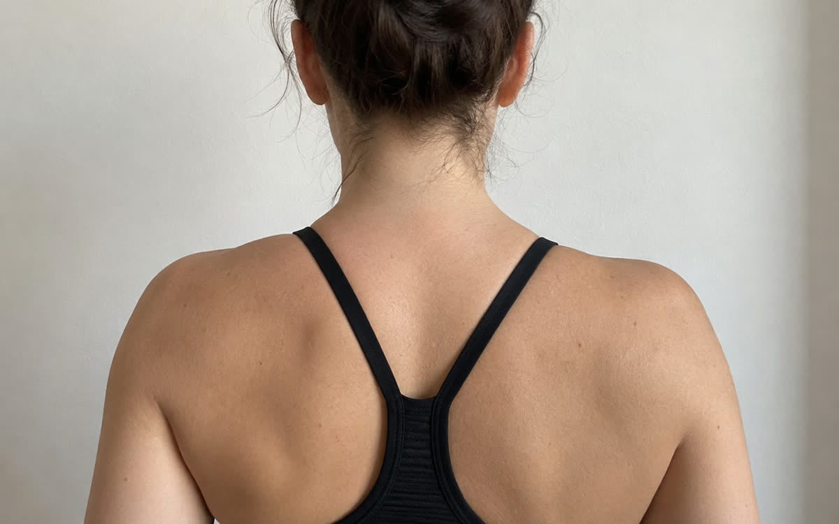 An arm before the design is tried on